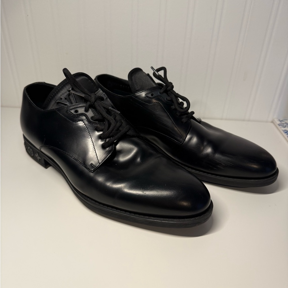 Louis Vuitton Black Derby Dress Shoes